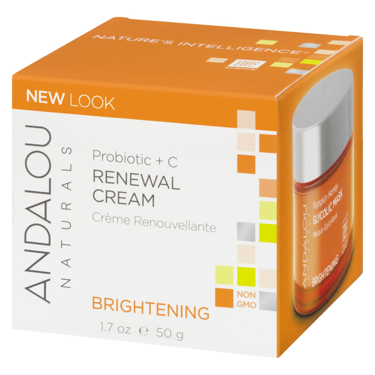 Andalou Brightening Probiotic + Vitamin C Renewal Cream 50g