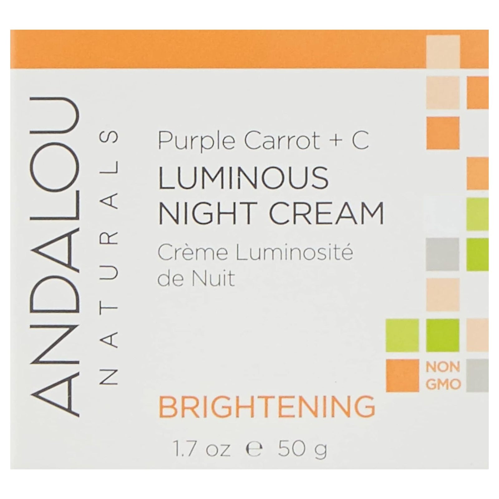 Andalou Brightening Purple Carrot + Vitamin C Luminous Night Cream 50g