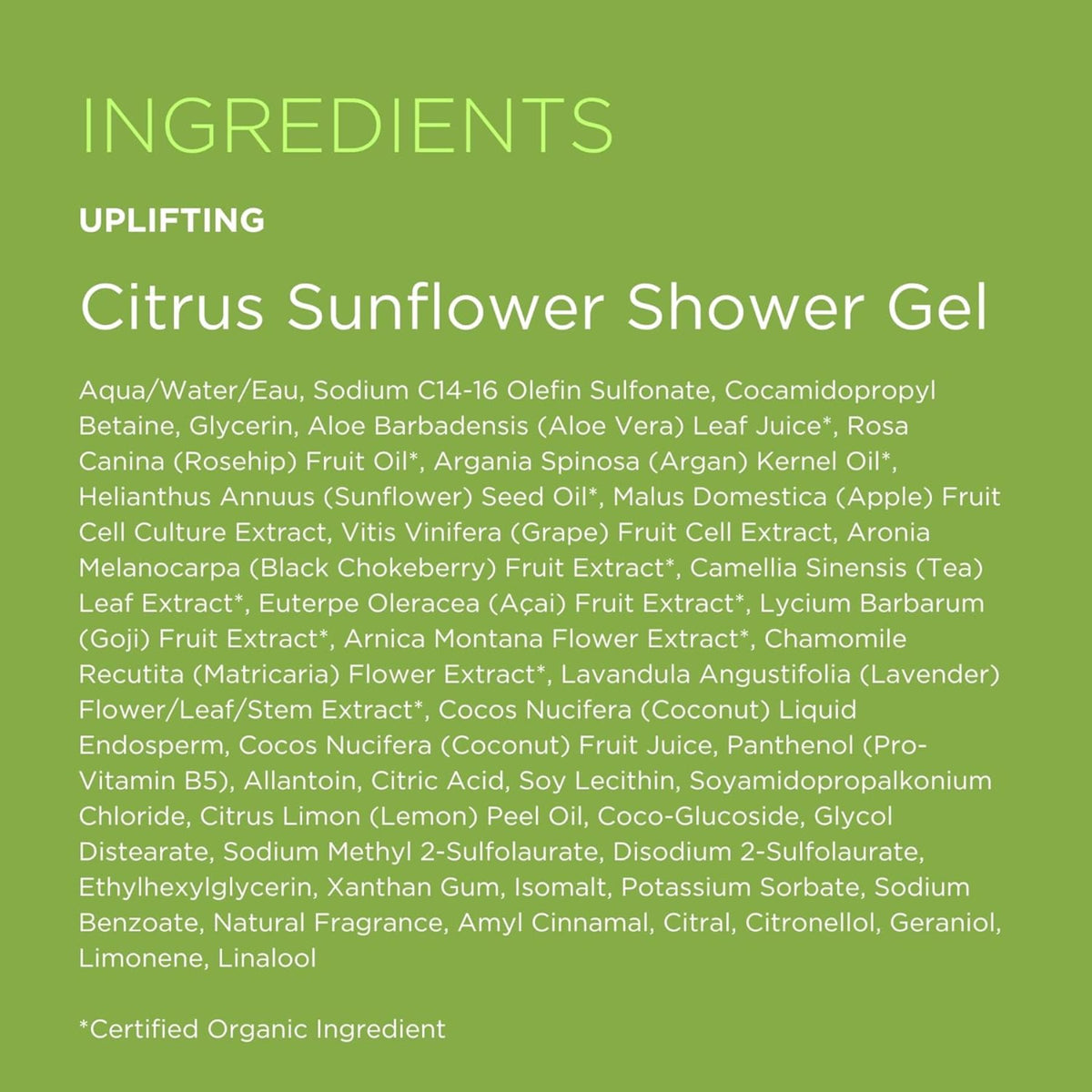 Andalou Citrus Sunflower Uplifting Shower Gel Body Wash 251mL