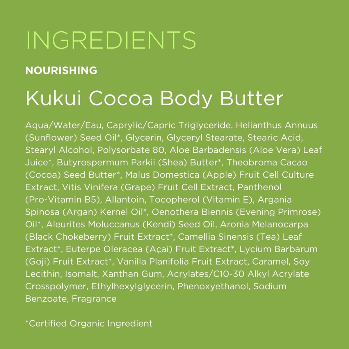 Andalou Kukui Cocoa Nourishing Body Butter 236mL
