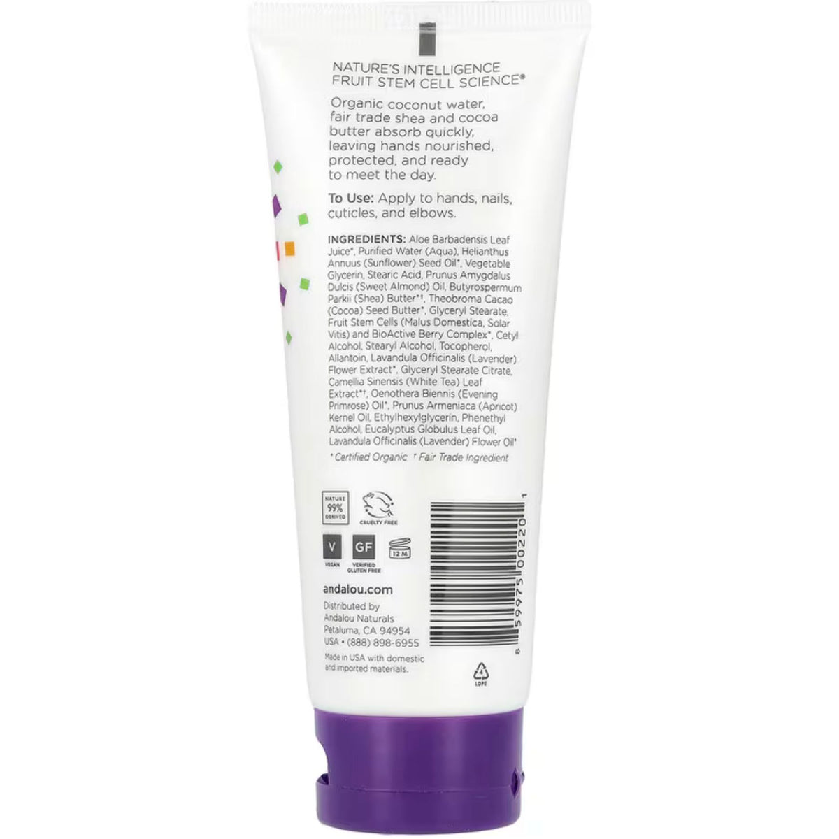 Andalou Lavender Hand Lotion Cream 100mL
