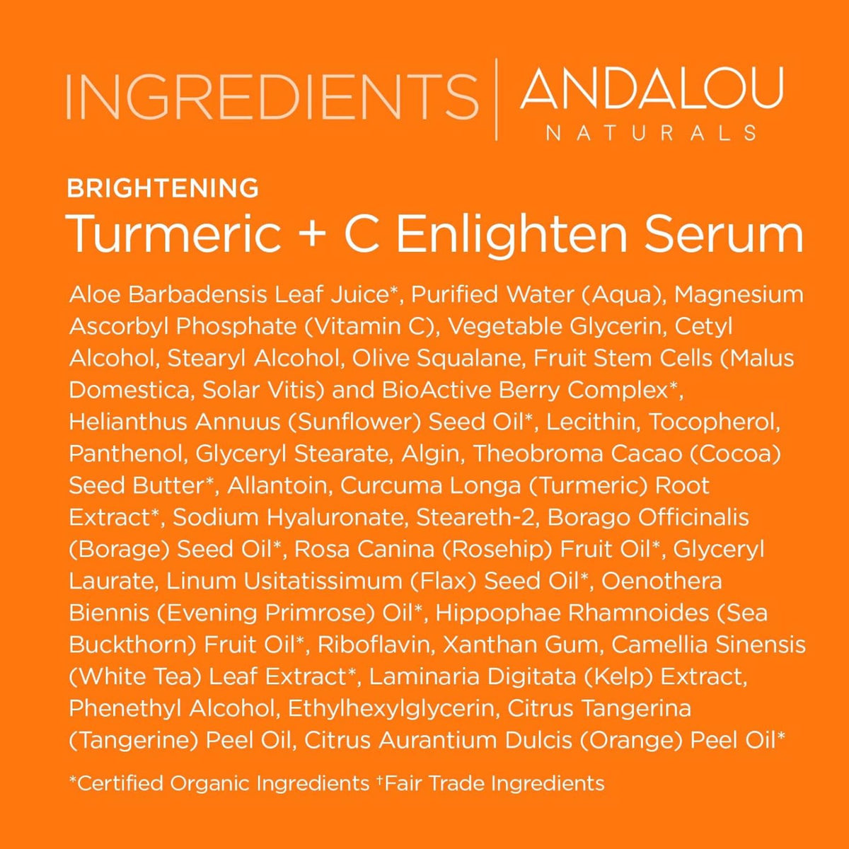 Andalou Turmeric + Vitamin C Enlighten Serum 32mL