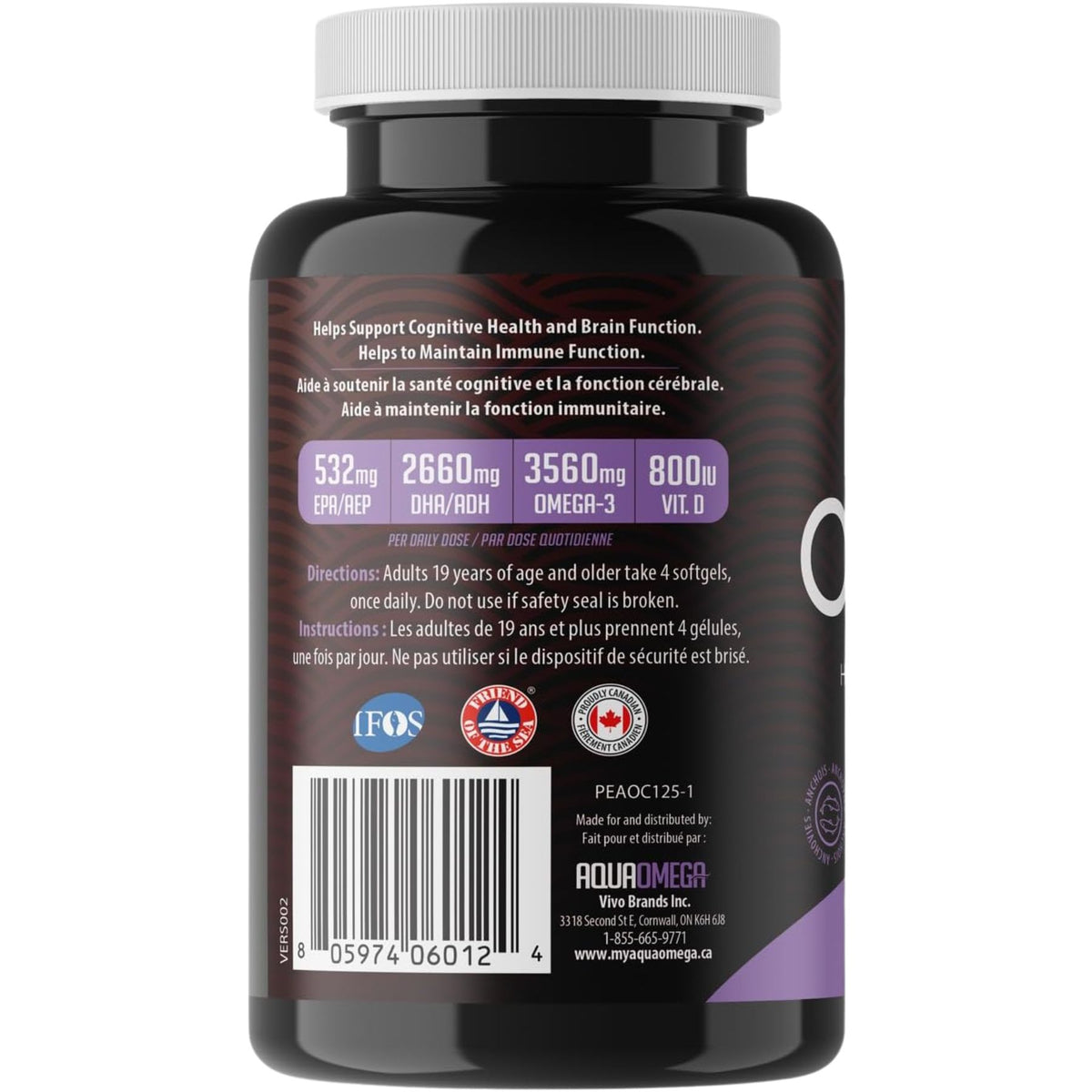 AquaOmega 5X Ultimate Strength DHA Softgels 240s