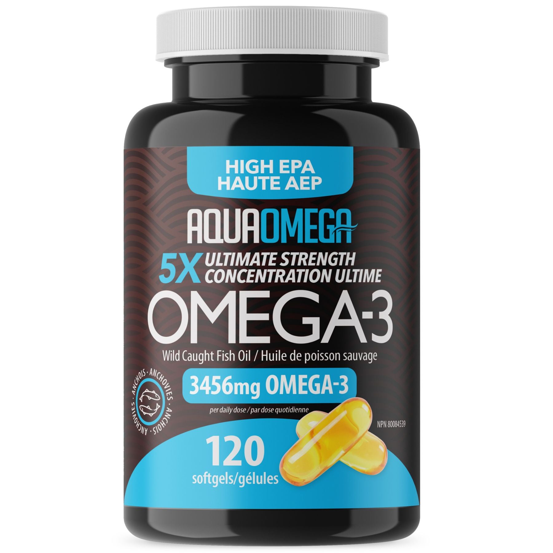 AquaOmega 5X Ultimate Strength EPA Omega-3 Softgels 120s