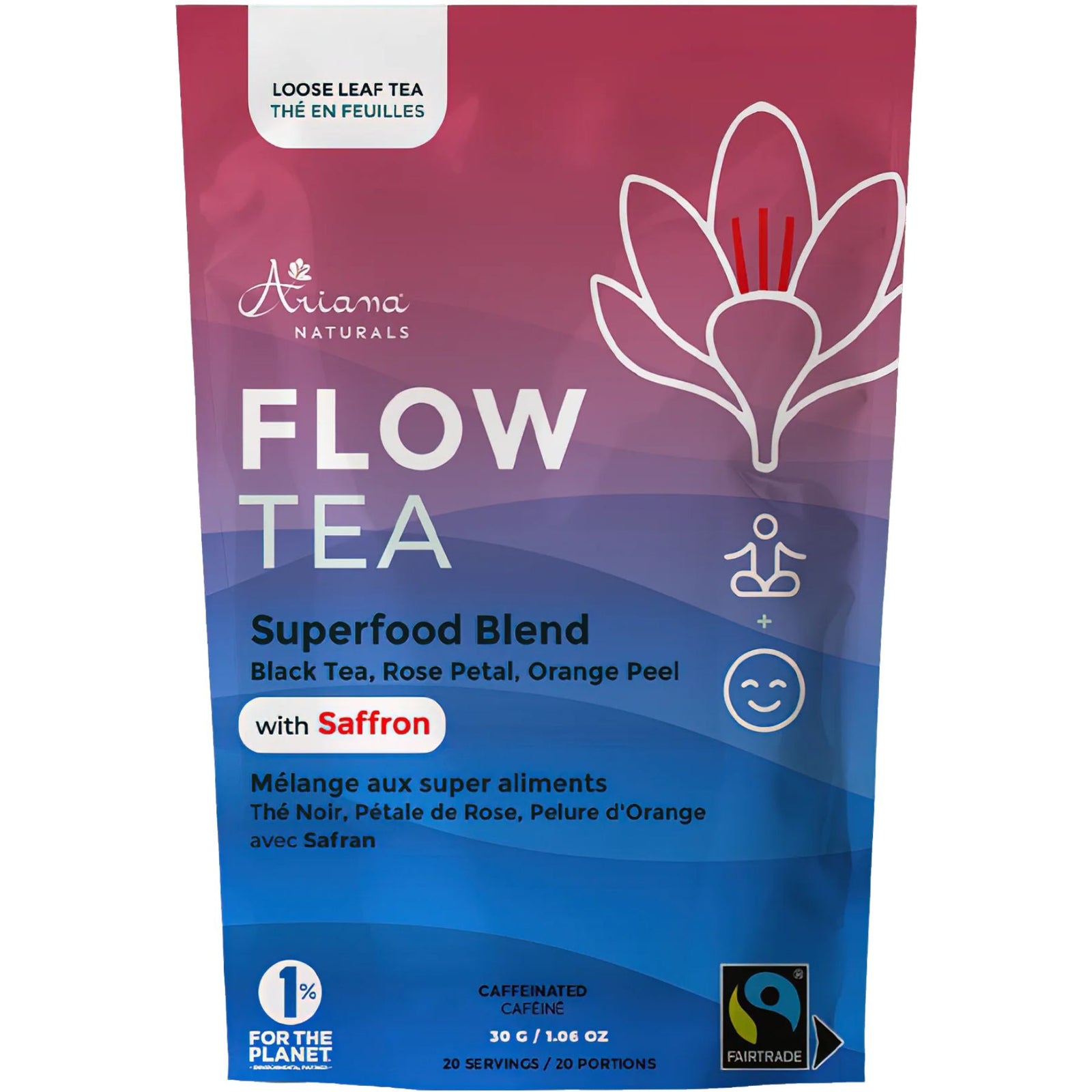 Ariana Naturals Superfood Saffron FLOW Tea Blend 30g