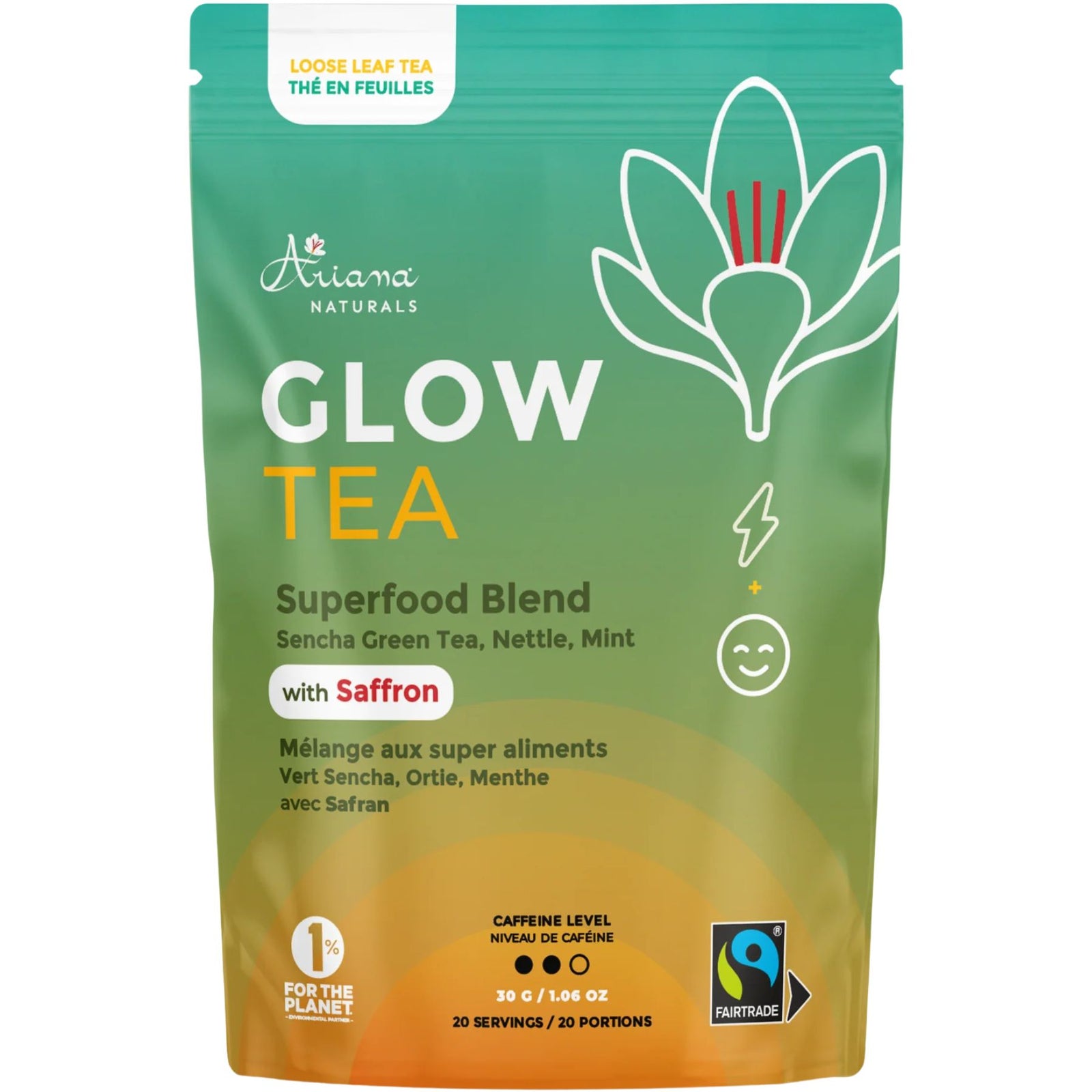 Ariana Naturals Superfood Saffron GLOW Tea Blend 30g