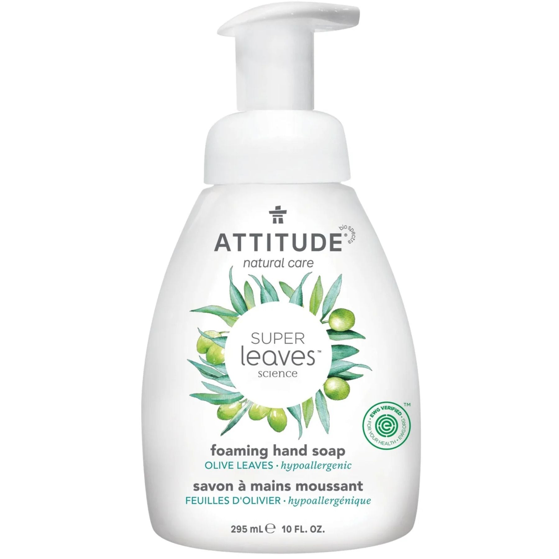 Attitude Foaming Hand Soap Olive Leaves 295ml