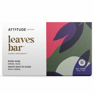 Attitude Leaves Bar Body Soap Bar - Herbal Musk 113g