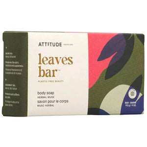 Attitude Leaves Bar Body Soap Bar - Herbal Musk 113g