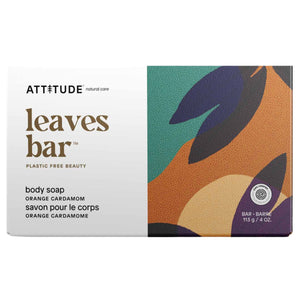 Attitude Leaves Bar Body Soap Bar - Orange Cardamom 113g