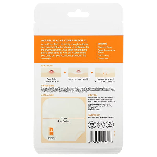 Avarelle Acne Cover Patch XL 8ct - Fiddleheads Health and Nutrition