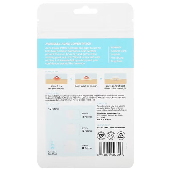 Avarelle Acne Cover Patch 40ct - Fiddleheads Health and Nutrition