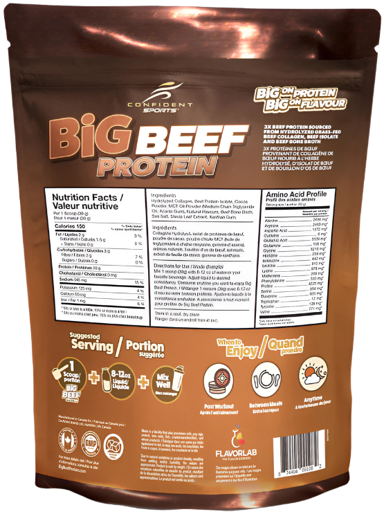 Confident Sport Beef Protein - Chocolate 907g