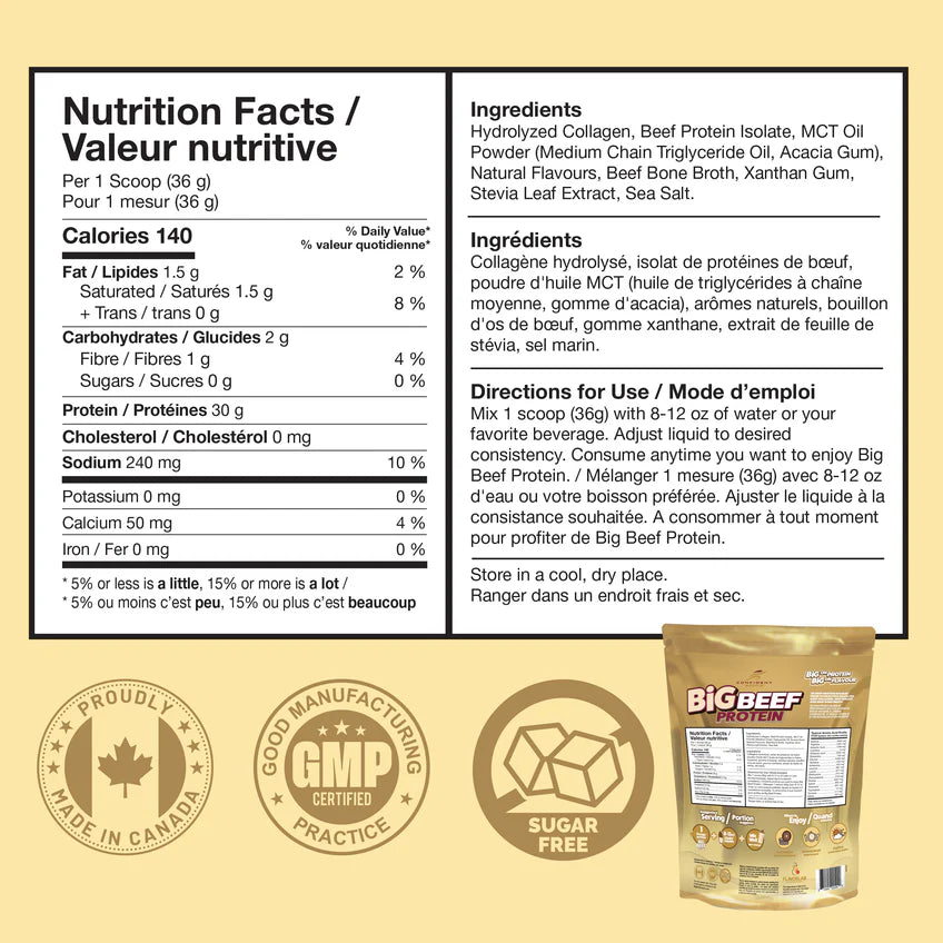 Confident Sport Beef Protein - Vanilla 907g