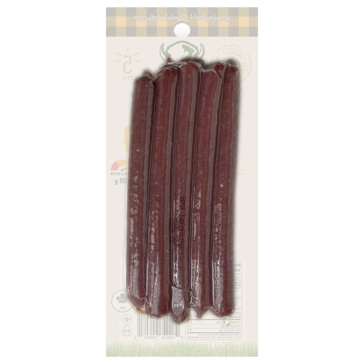 BUFF Bison Snack Sticks Bison Bacon Burger 5-Pack 120g