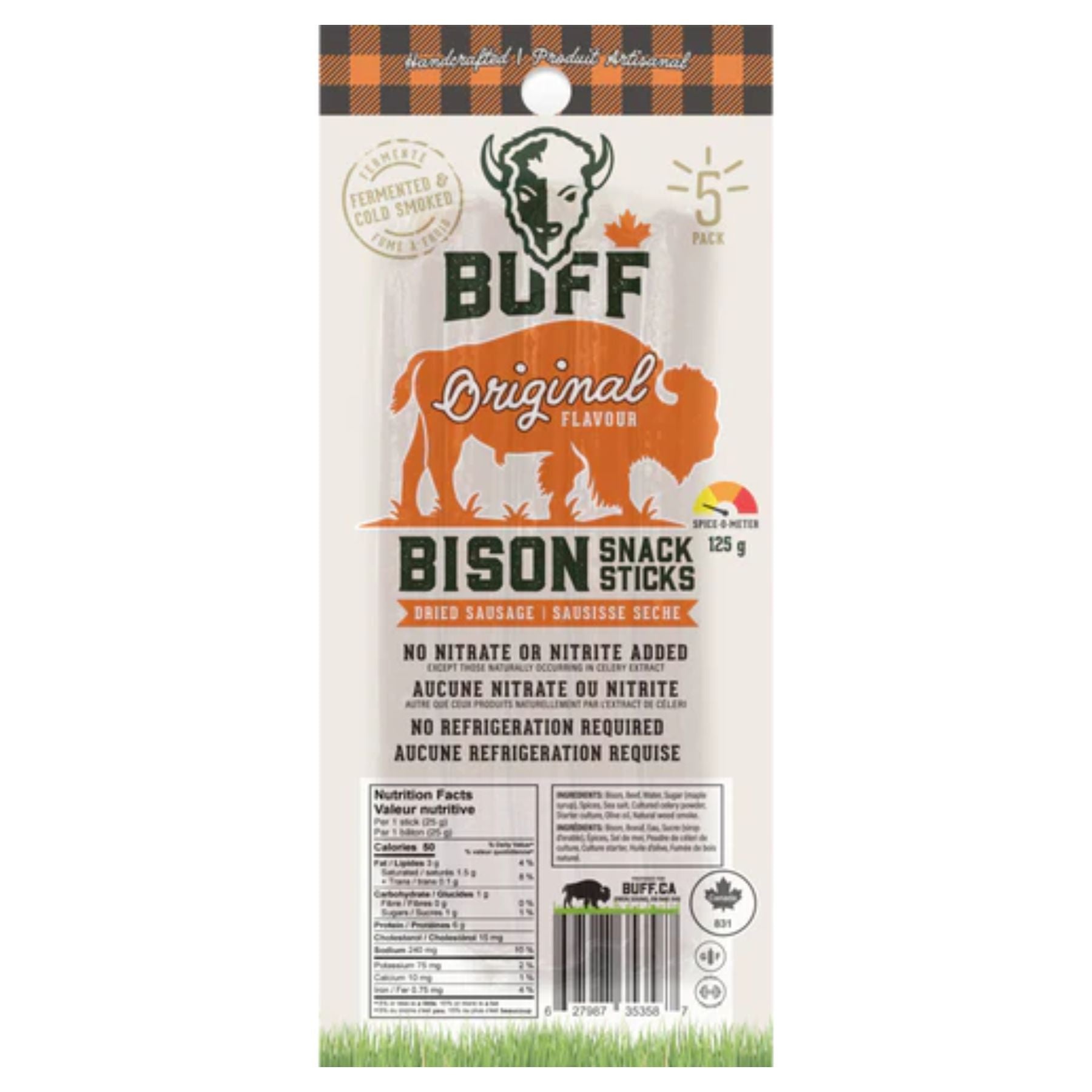 BUFF Bison Snack Stick - Original 5 Pack (120g)