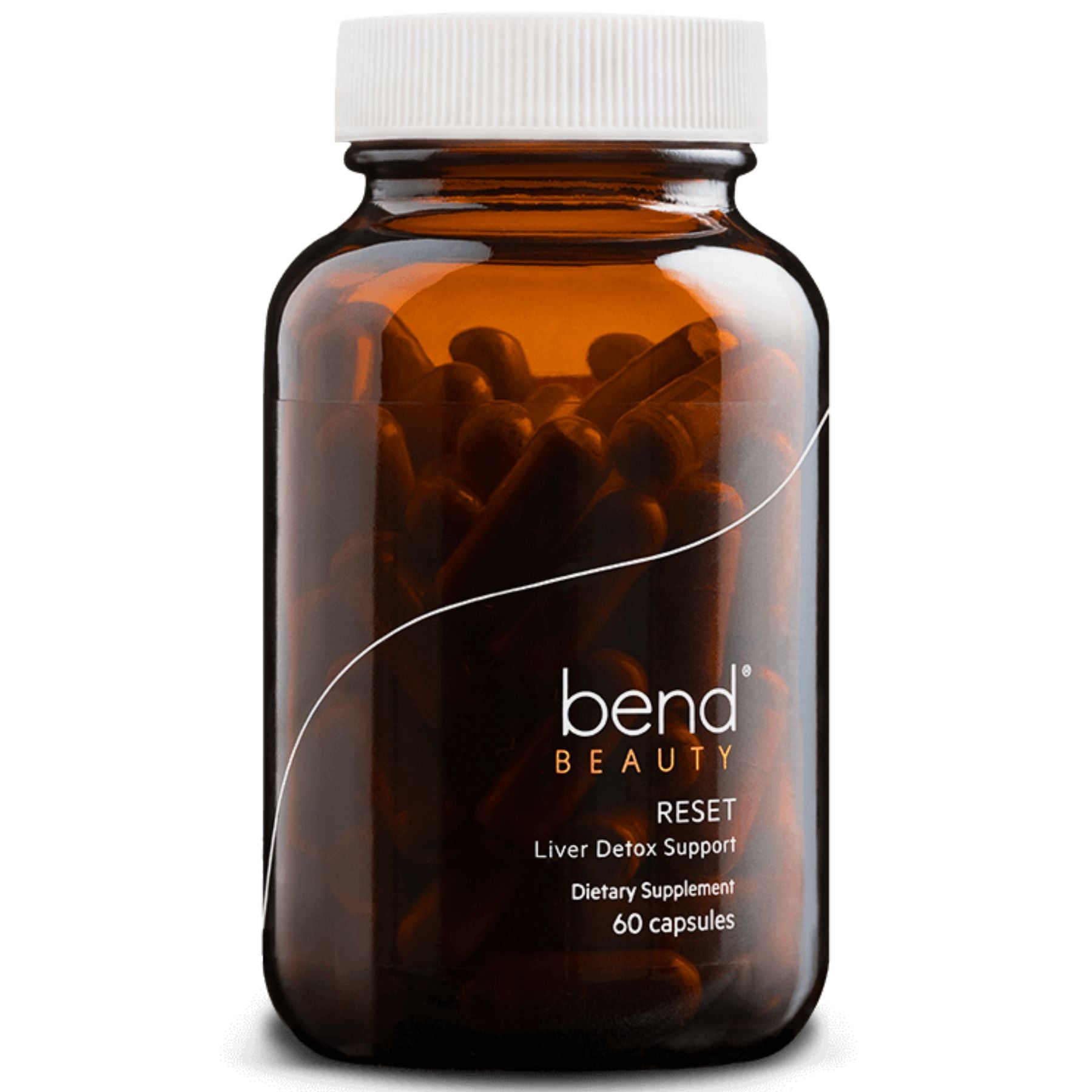 Image of Bend Beauty Reset 60 capsules, a supplement for liver support and detox, available at Fiddleheads Health and