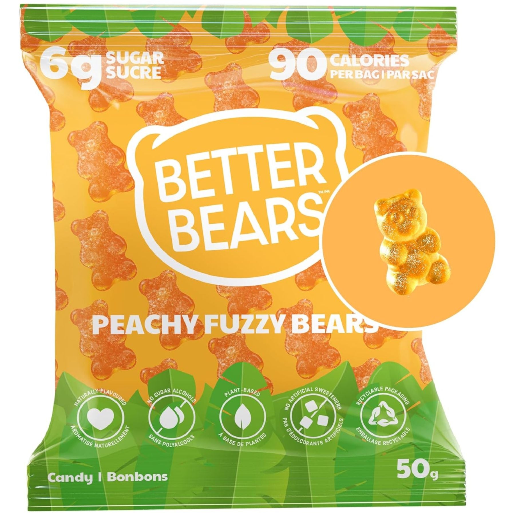 Better Bears Peachy Fuzzy Bears 50g