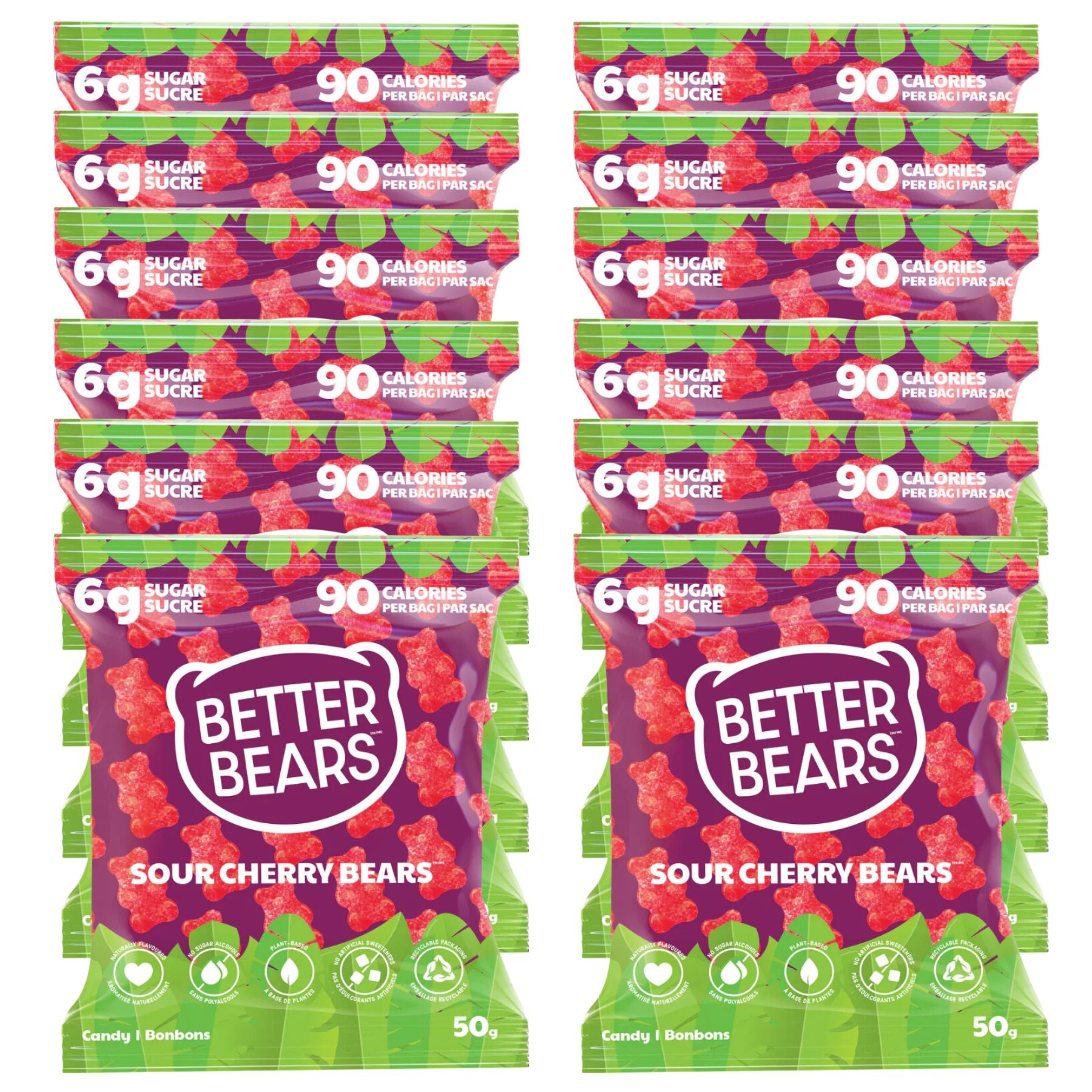 Better Bears Sour Cherry Bears - Pack of 12x50g