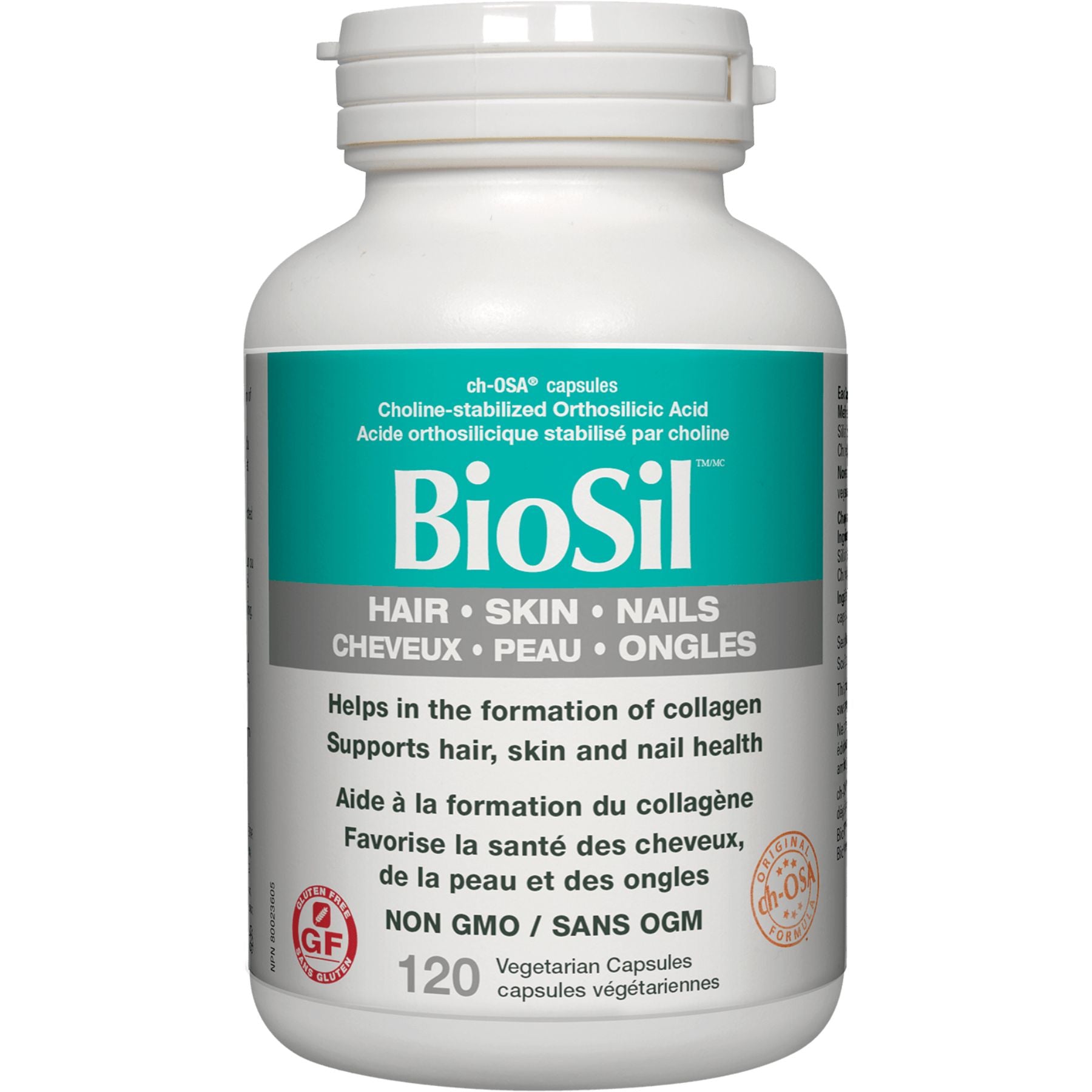 BioSil Choline-Stabilized Orthosilicic Acid Hair, Skin & Nails 120s