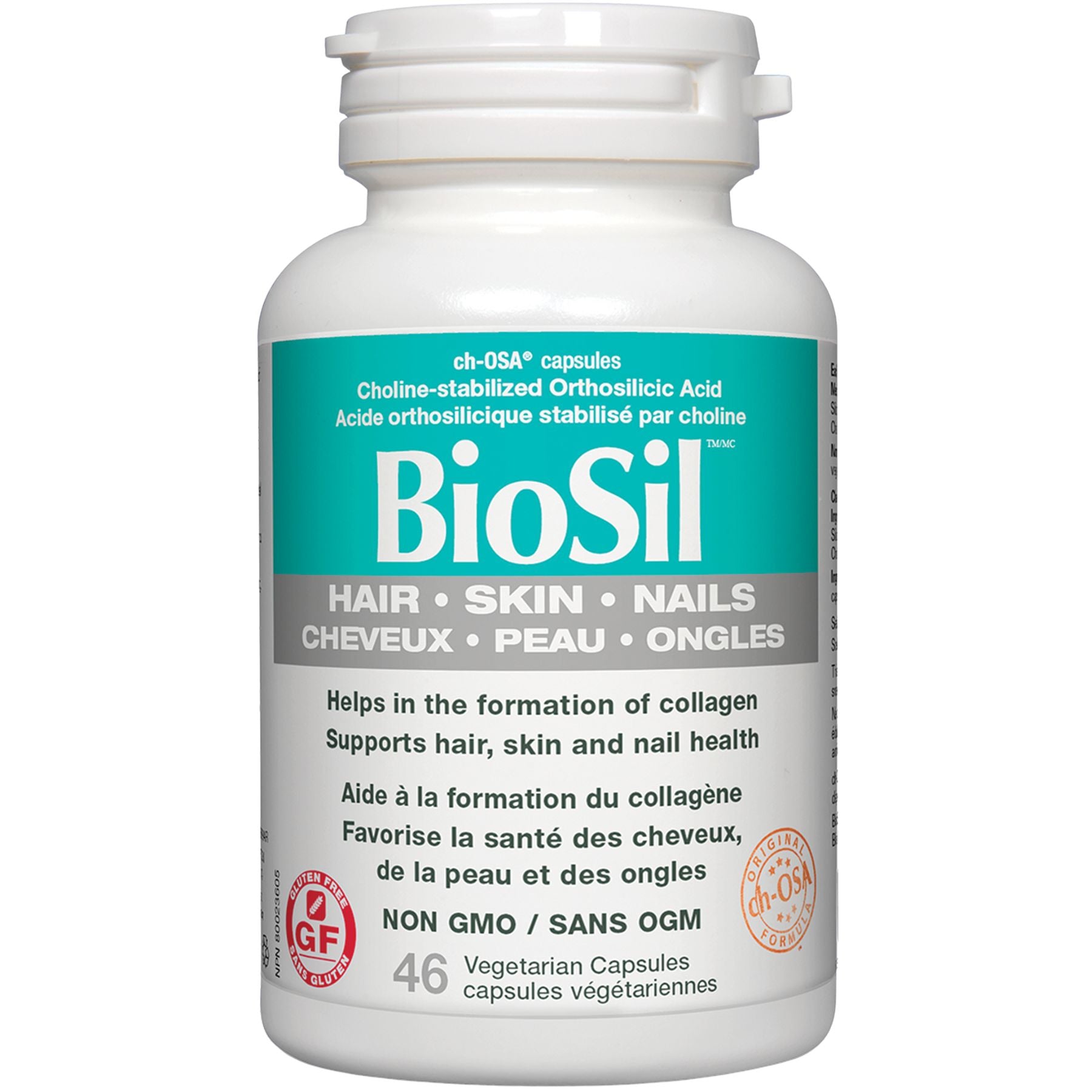 BioSil Choline-Stabilized Orthosilicic Acid Hair, Skin & Nails 46s