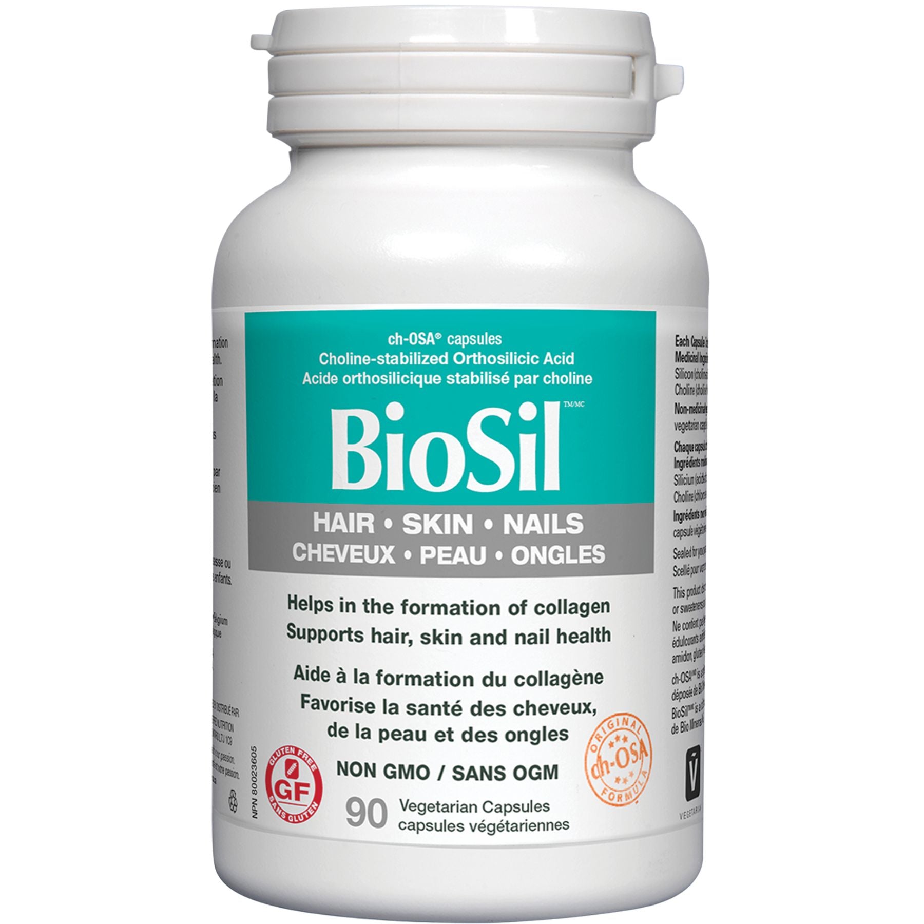 BioSil Choline-Stabilized Orthosilicic Acid Hair, Skin & Nails 90s