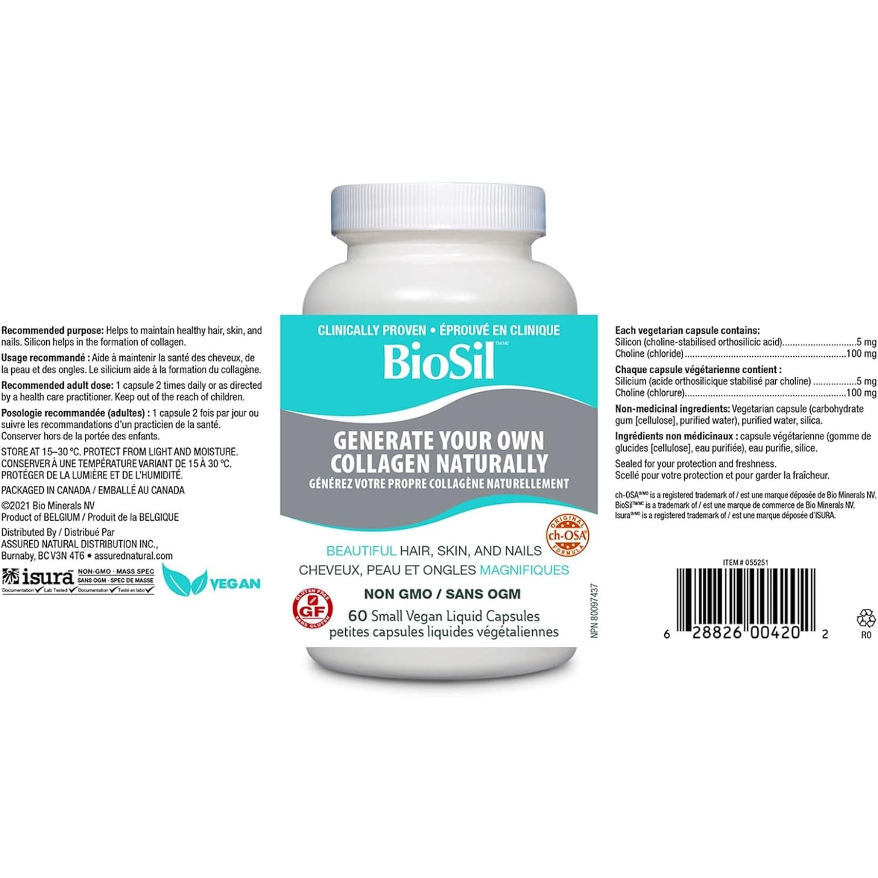 BioSil Liquid Capsules Vegan Collagen Generator 120s - Fiddleheads ...