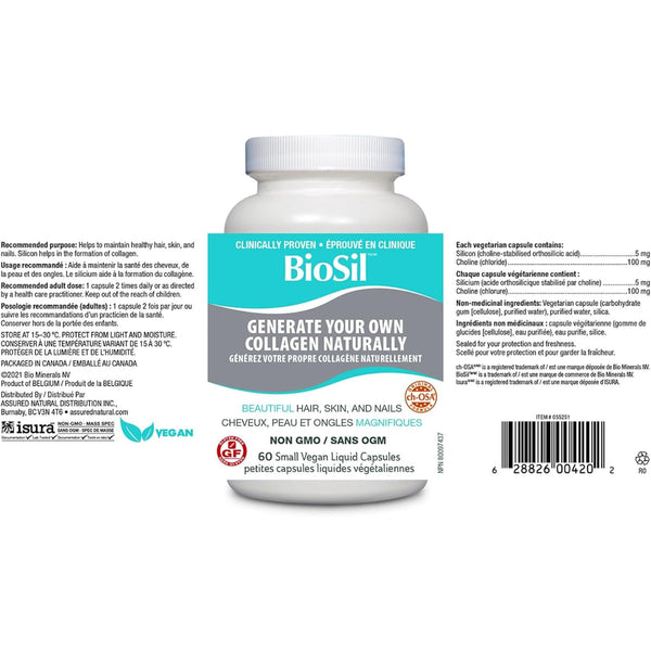 BioSil Liquid Capsules Vegan Collagen Generator 120s - Fiddleheads ...