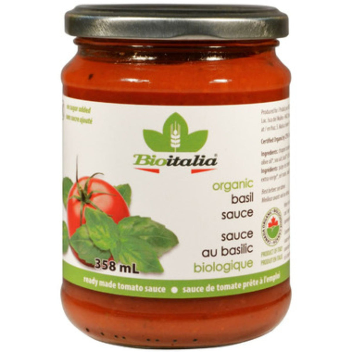 Bioitalia Organic Tomato & Basil Sauce 358mL