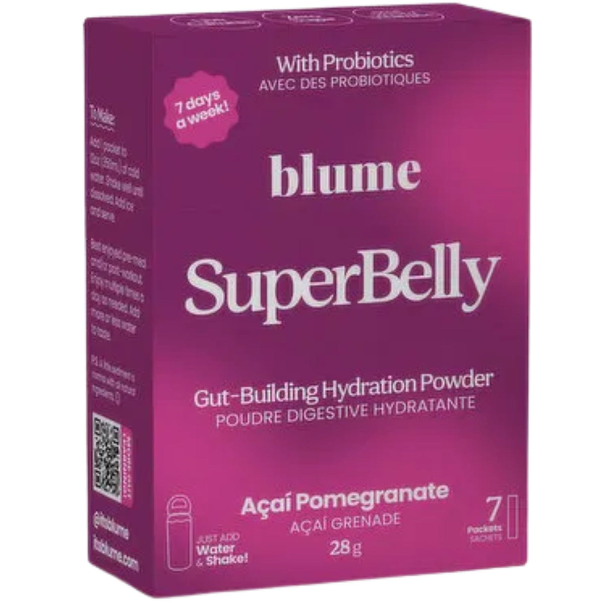 Blume SuperBelly Gut-Building Hydration Sachets Acai Pomegranate 7pk