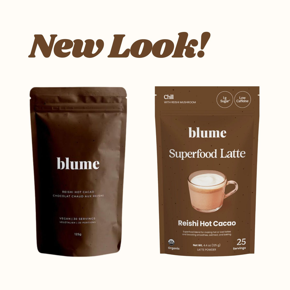 Blume Superfood Latte Powder Reishi Hot Cacao Blend 125g