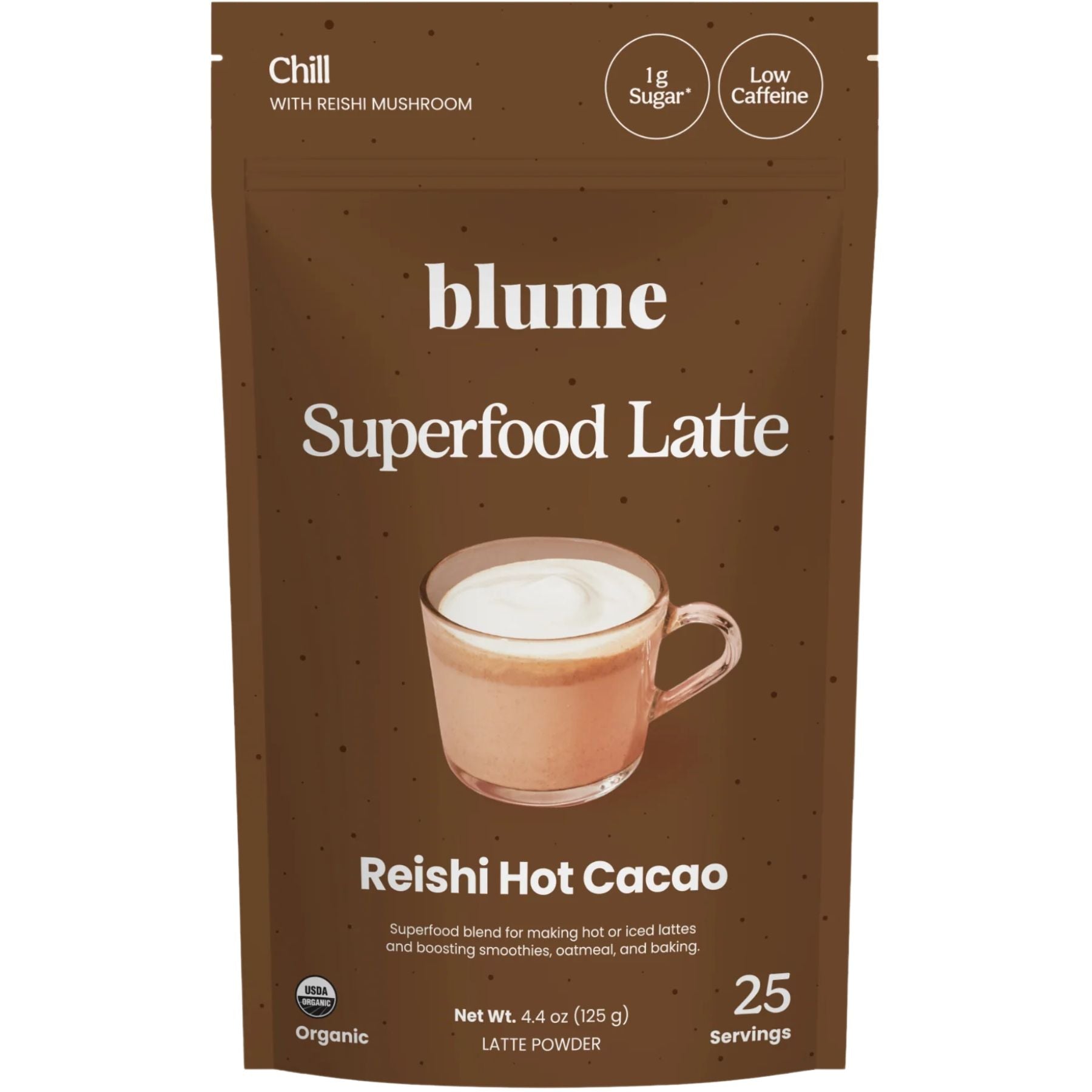 Blume Superfood Latte Powder Reishi Hot Cacao Blend 125g