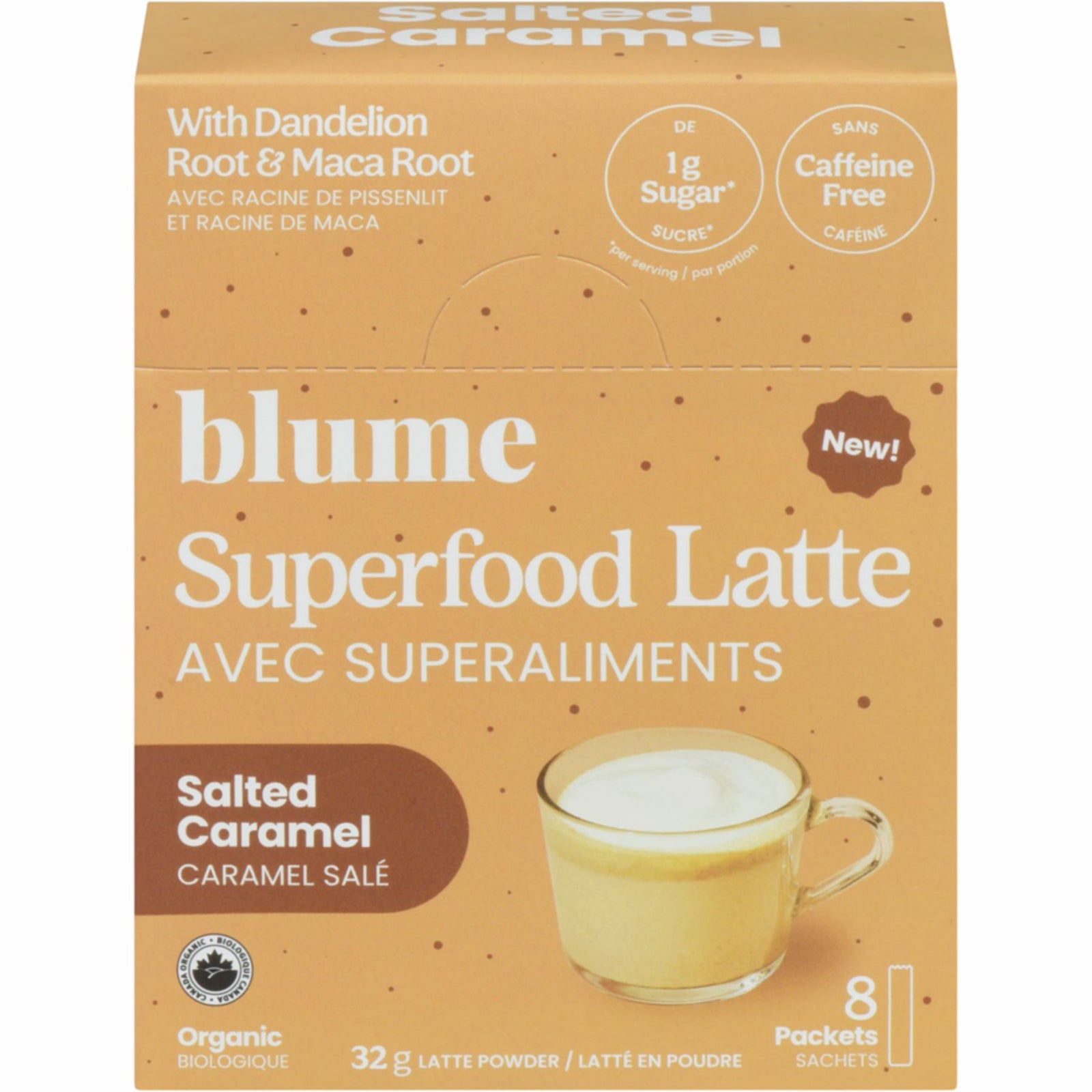 Blume Superfood Latte Salted Caramel Blend Single Serve 8pk