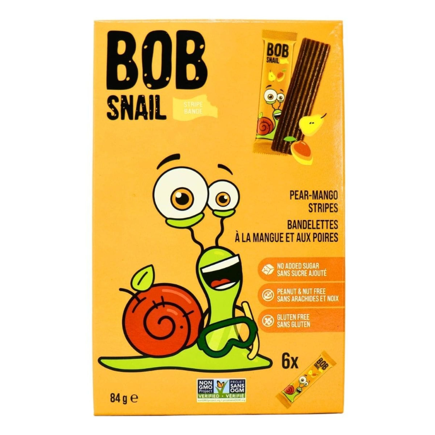 Bob Snail Fruit Stripes - Pear Mango 6pk