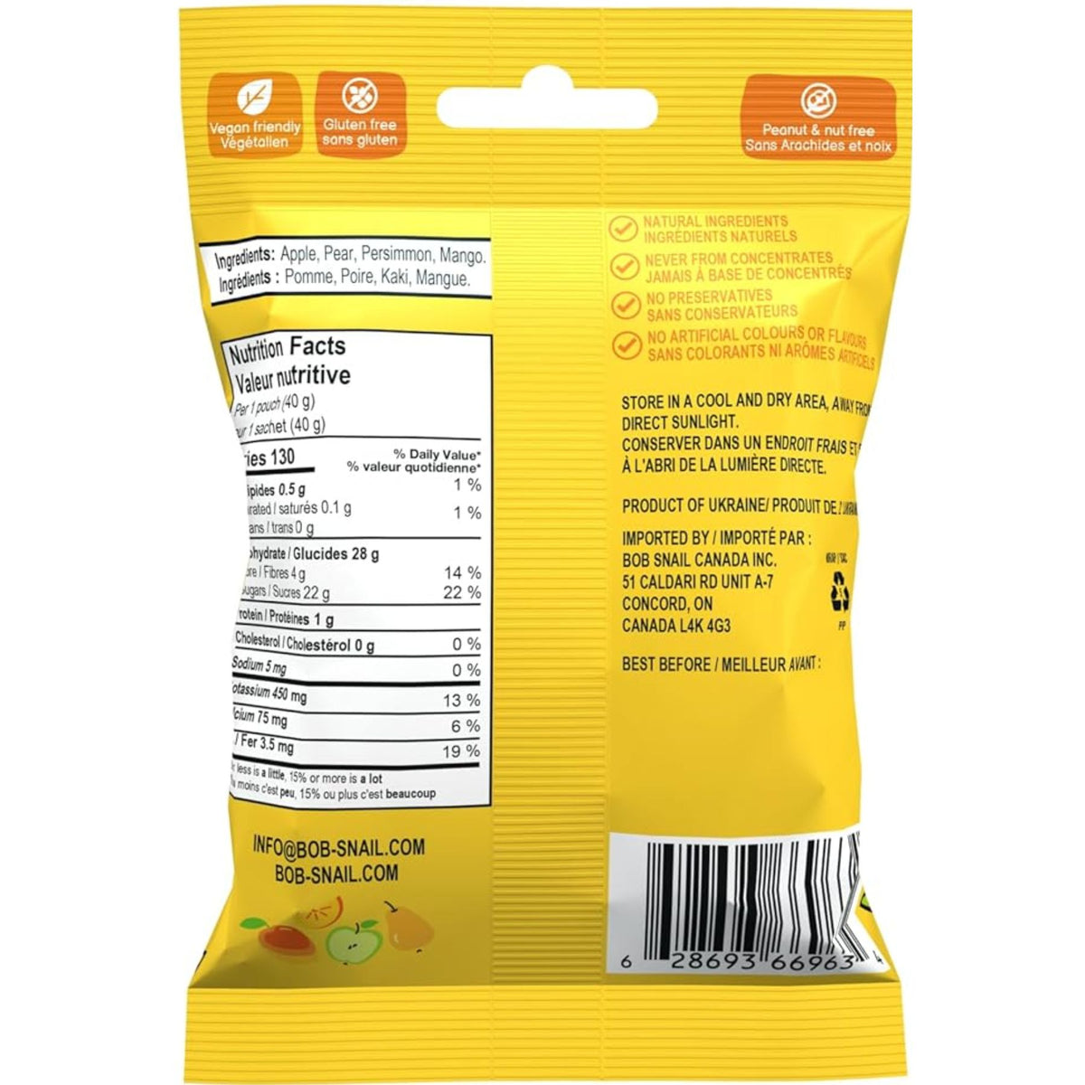 Bob Snail No Added Sugar Fruit Snack Multifruit 40g