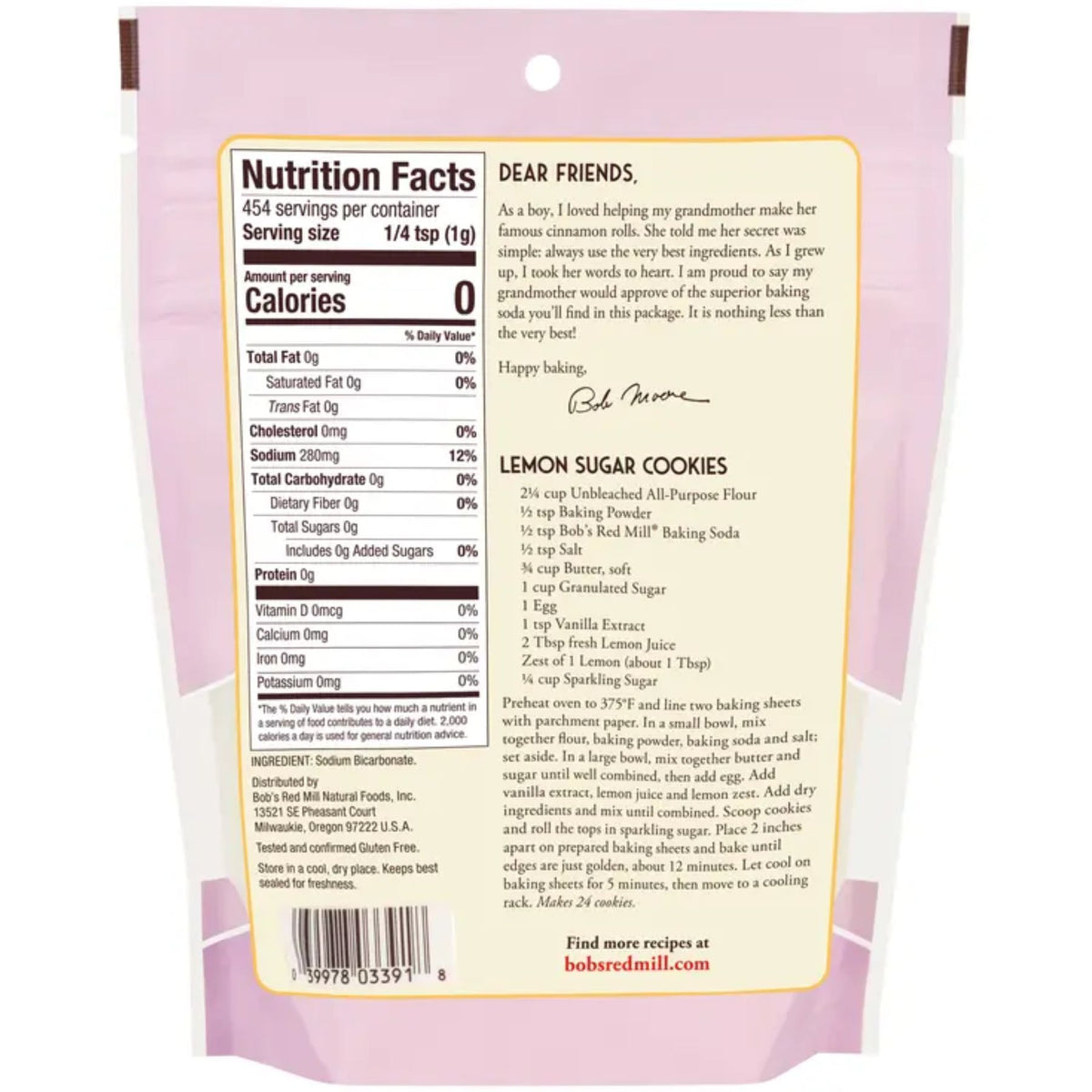 Bob's Red Mill Baking Soda 454g