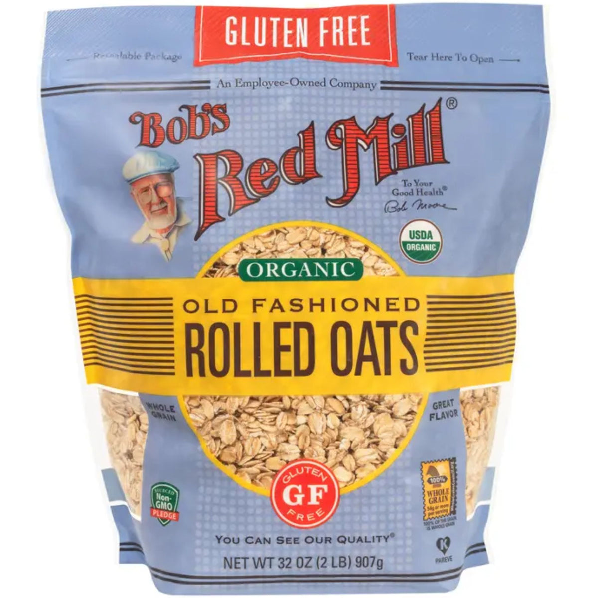 Bob`s Red Mill Gluten Free Organic Old Fashioned Rolled Oats 907g
