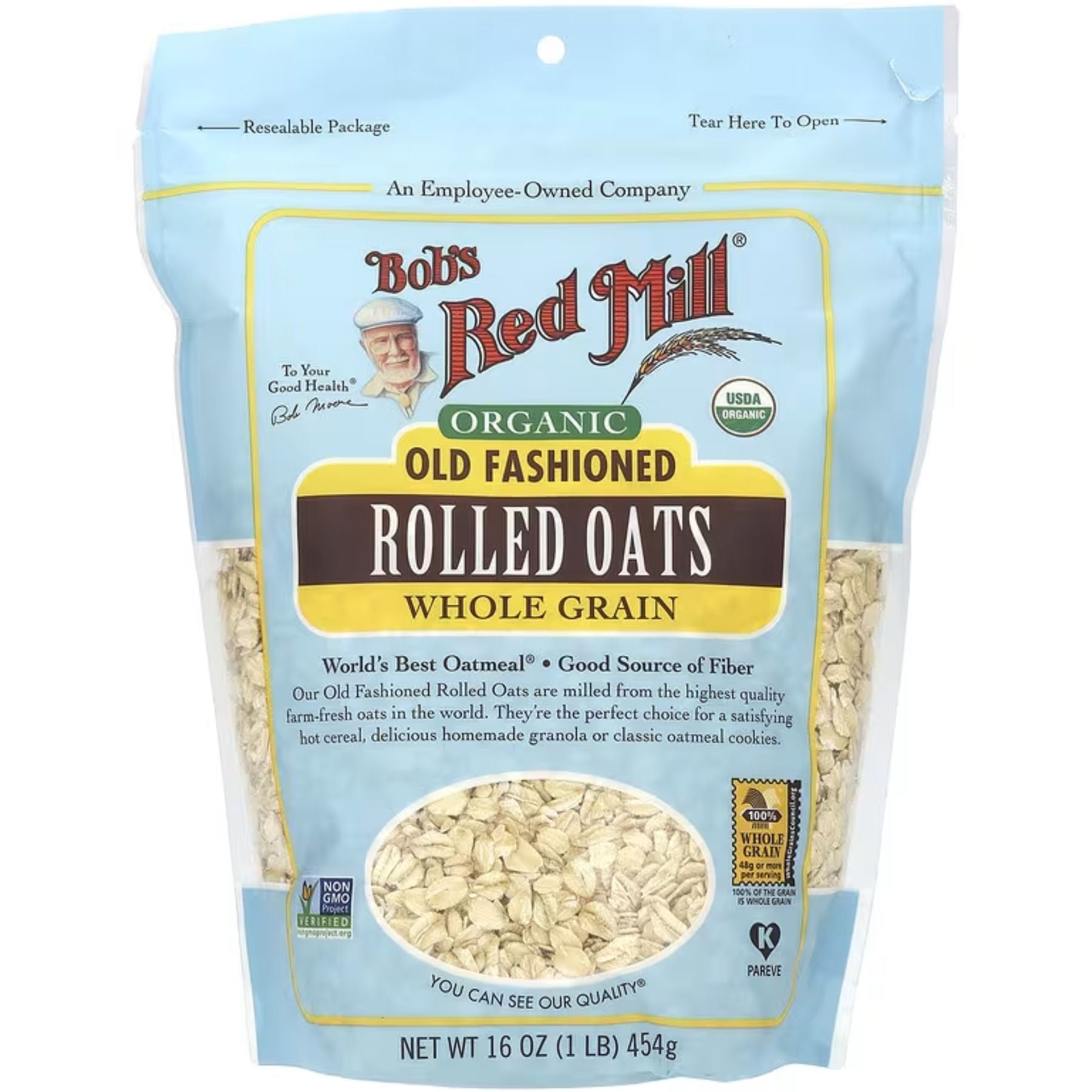 Bob`s Red Mill Organic Old Fashioned Rolled Oats 454g