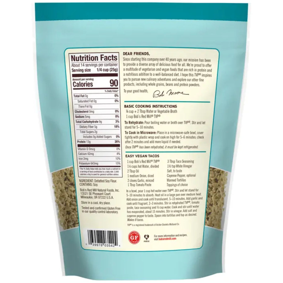 Bob`s Red Mill TVP (Textured Vegetable Protein) 340g