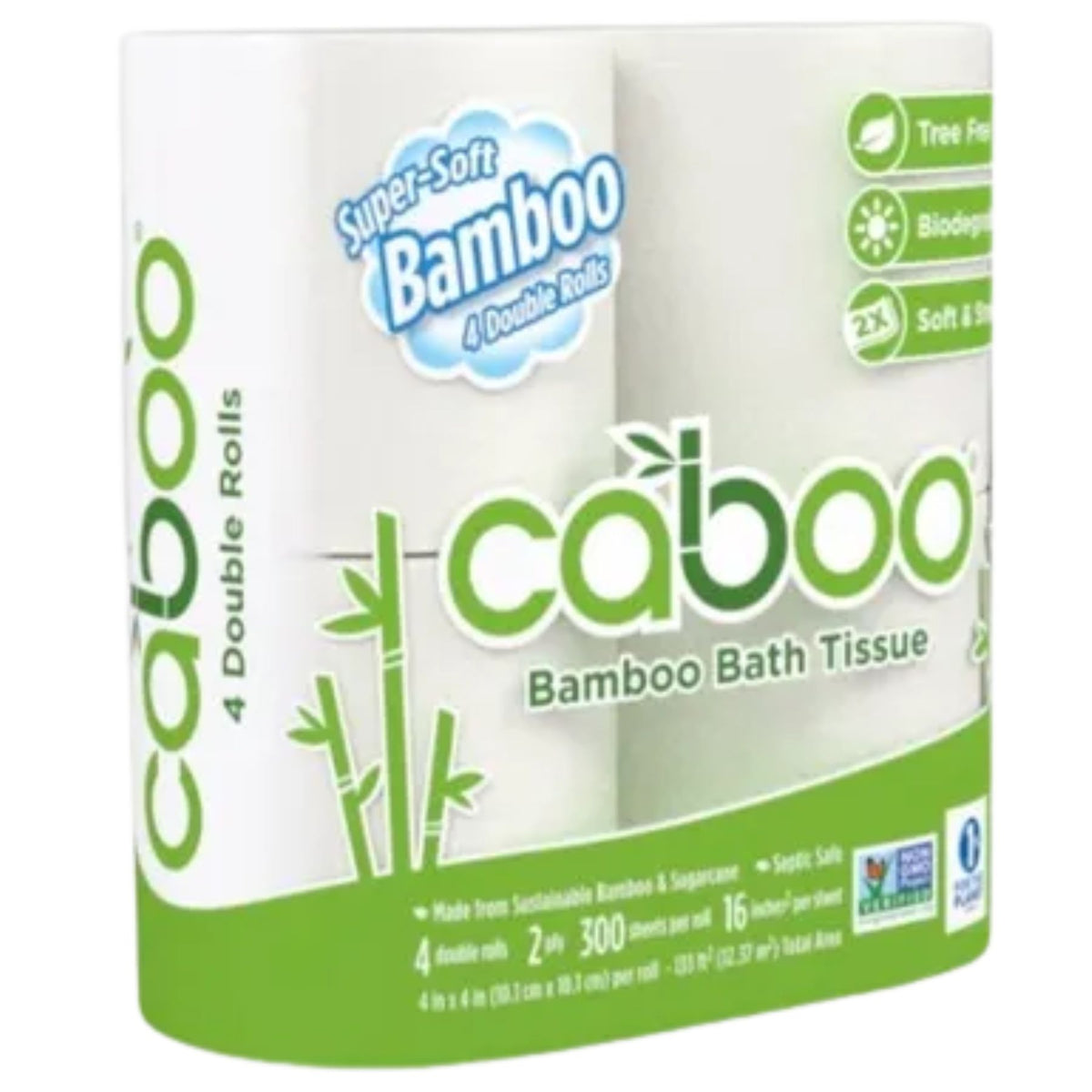 Caboo Tree-Free Bamboo Toilet Paper 4pk