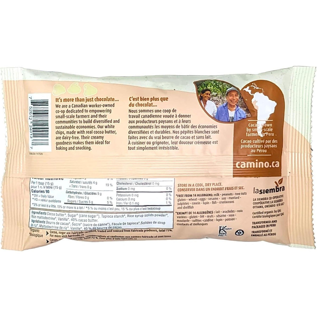 Camino Vegan White Baking Chips 225g