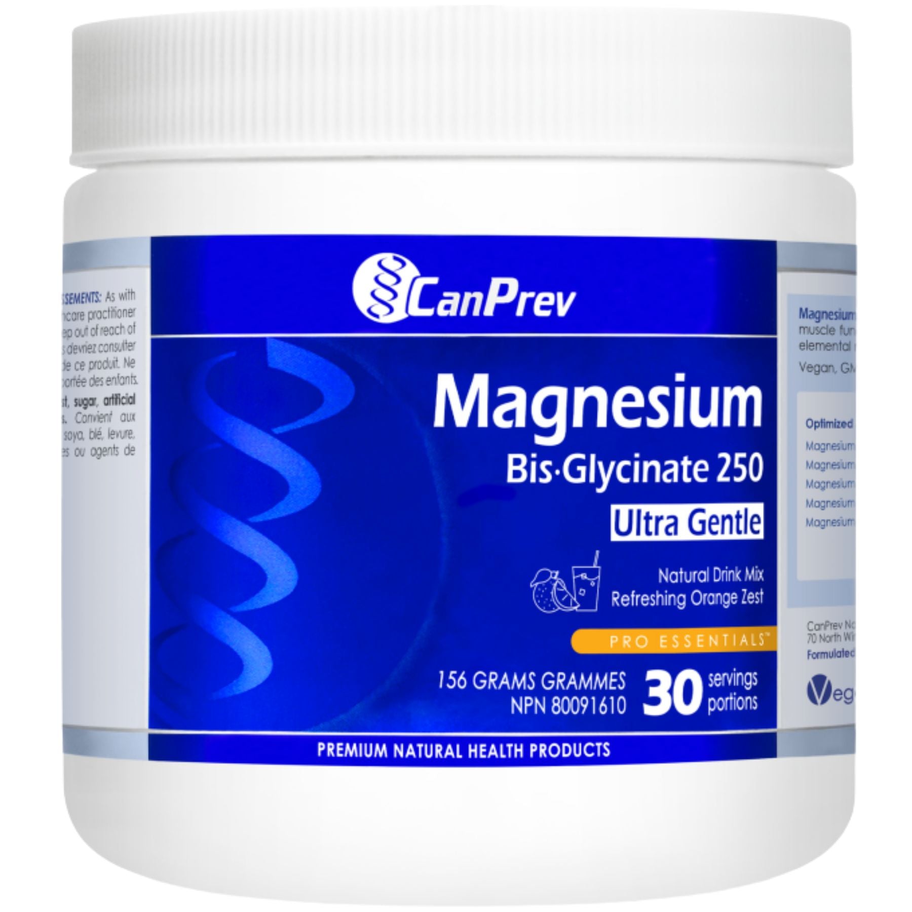 CanPrev Magnesium Bis·Glycinate Drink Mix – Orange Zest 156g