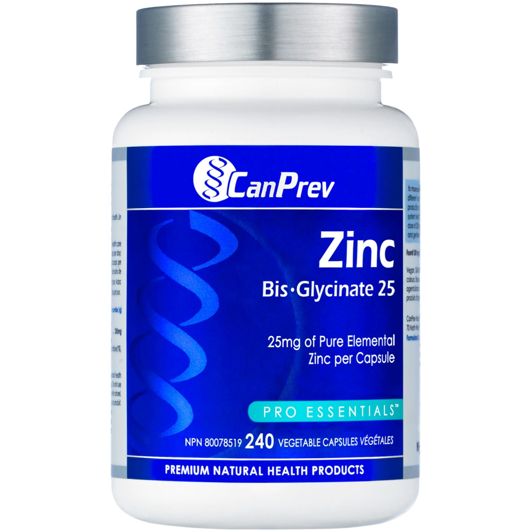 CanPrev Zinc Bis-Glycinate 25mg 240s