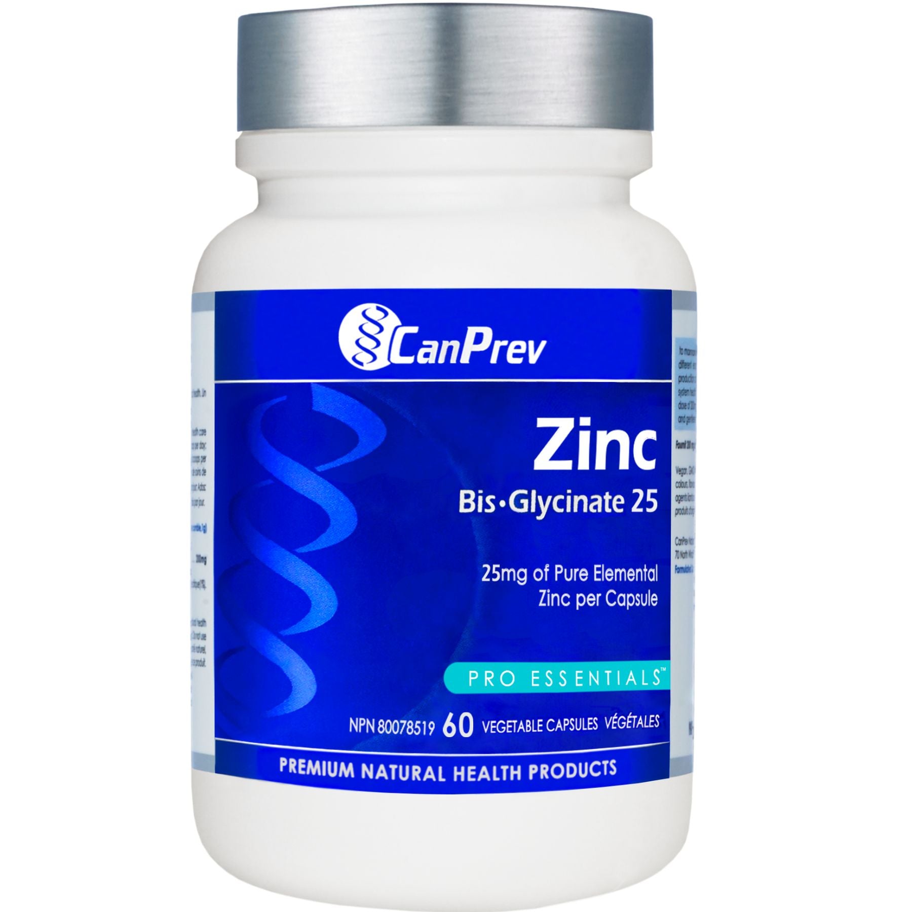 CanPrev Zinc Bis-Glycinate 25mg 60s