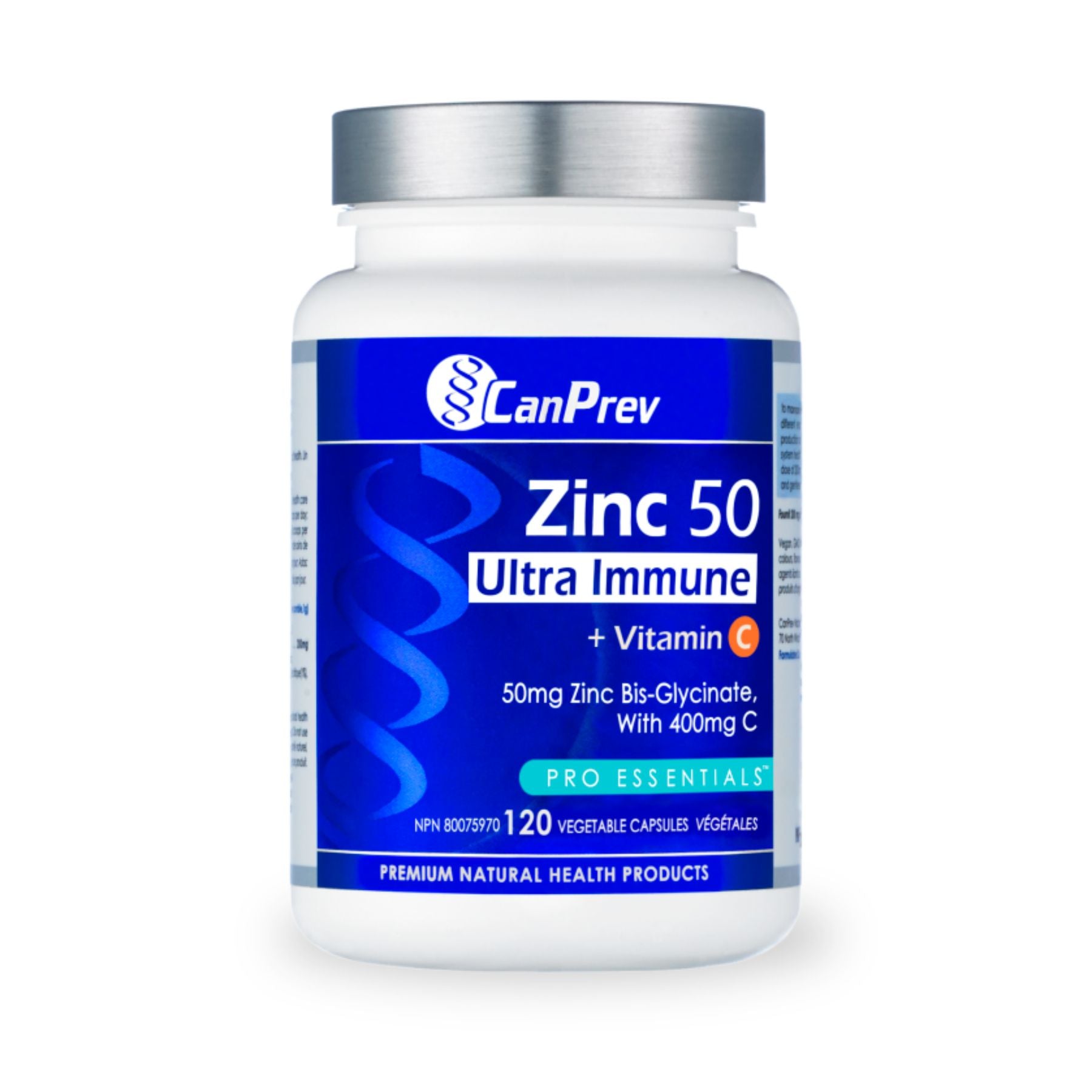 CanPrev Zinc 50mg plus Vitamin C 120s