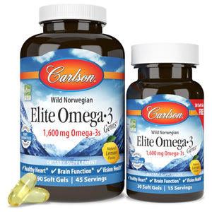 Carlson Elite Omega-3 Lemon 120s