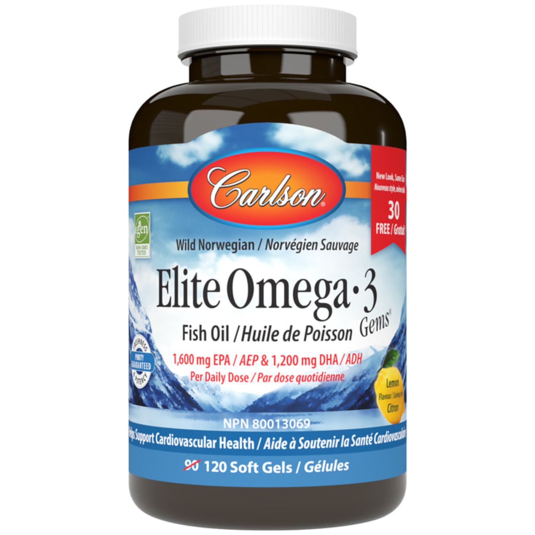 Carlson Elite Omega-3 Lemon 120s