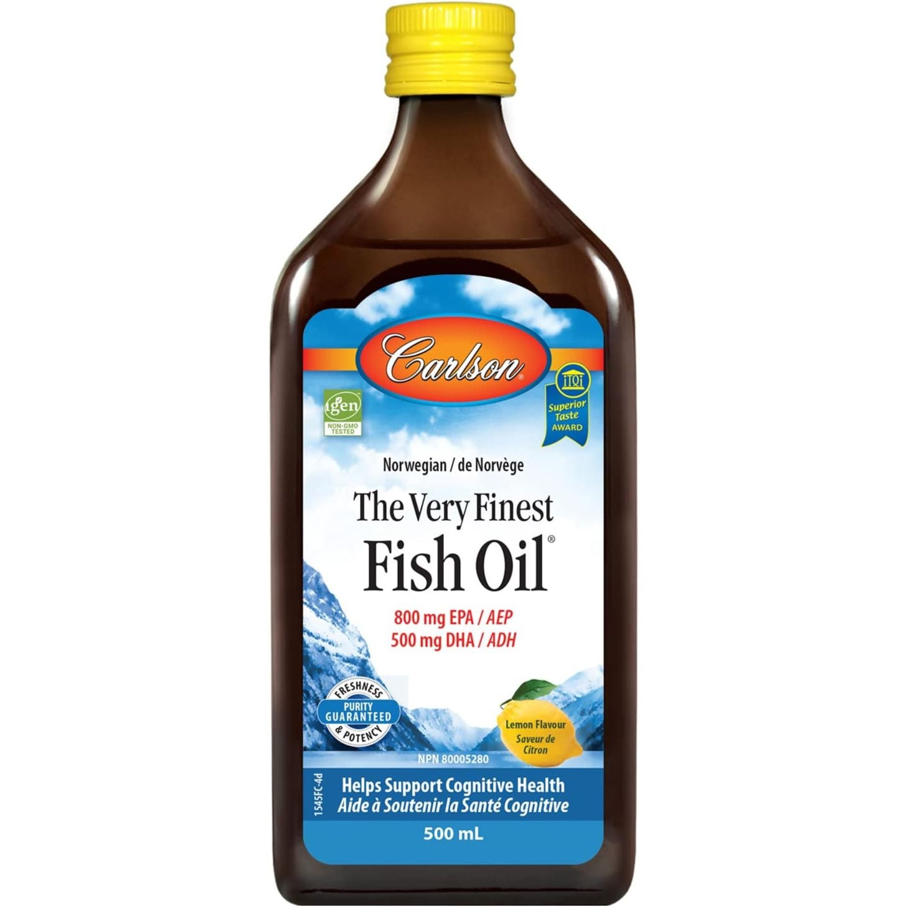 Carlson The Very Finest Fish Oil Liquid - Lemon 500ml