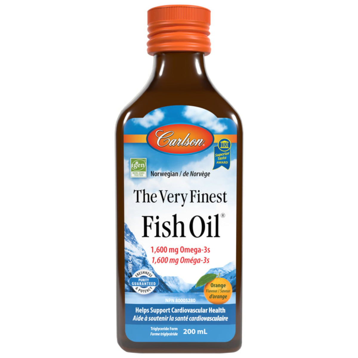 Carlson The Very Finest Fish Oil Liquid - Orange 500ml
