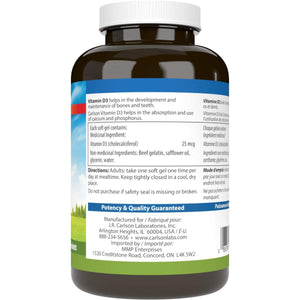 Carlson Vitamin D3 1,000 IU (25 mcg) 360s